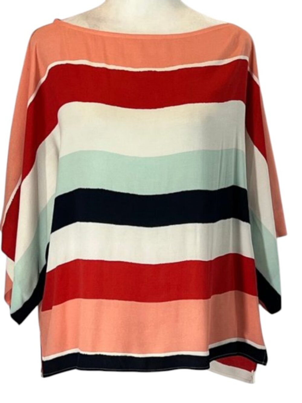 ZARA Multicolor Striped Oversized Blouse Size XS